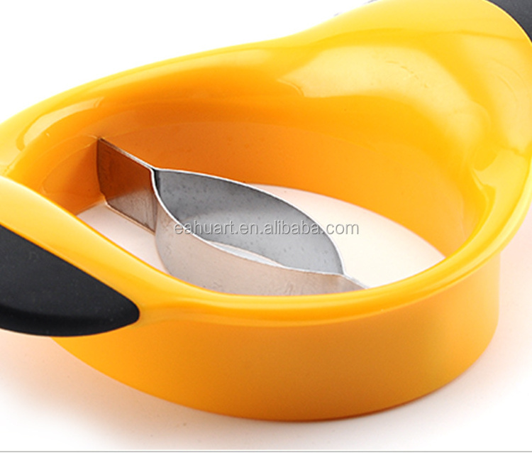 Custom Eco-friendly mango core remover slicer fruit salad tools stainless steel green mango cutter