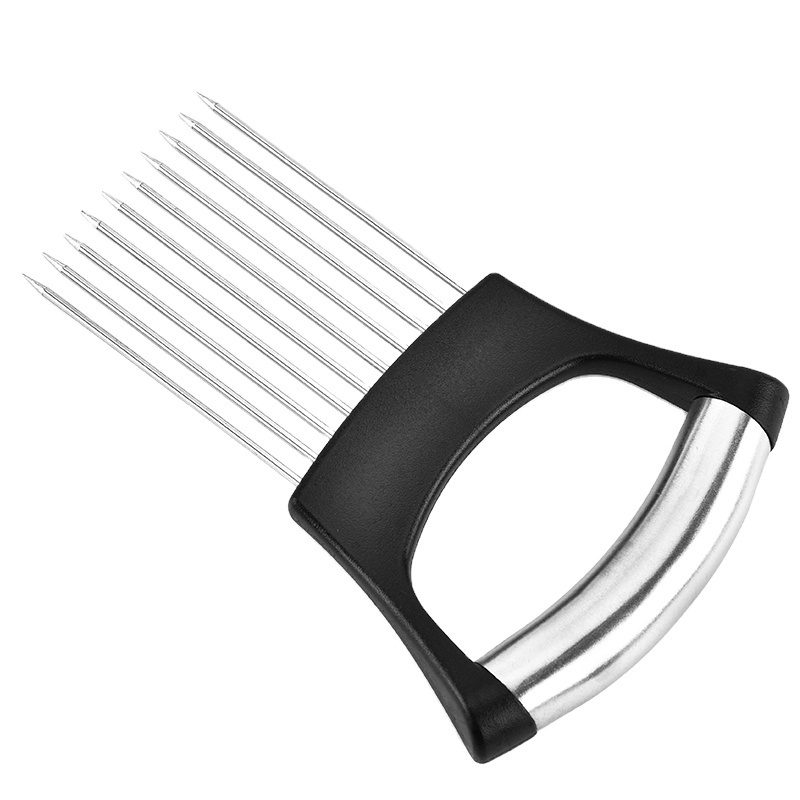 Best selling kitchen gadgets Stainless Steel meat tenderizer needle fruit vegetable tool Tomato Onion Slicer onion cutter