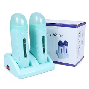 Ce Certificate Two Seat double Roll-On Wax Machine roller Depilatory Waxing Wax Heater