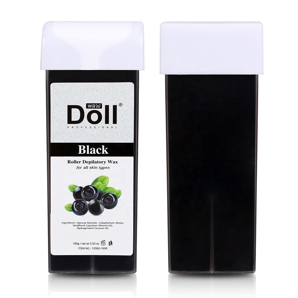 100g Black Hot Depilatory roller Wax Cartridge Hair Removal soft wax Roll On Wax