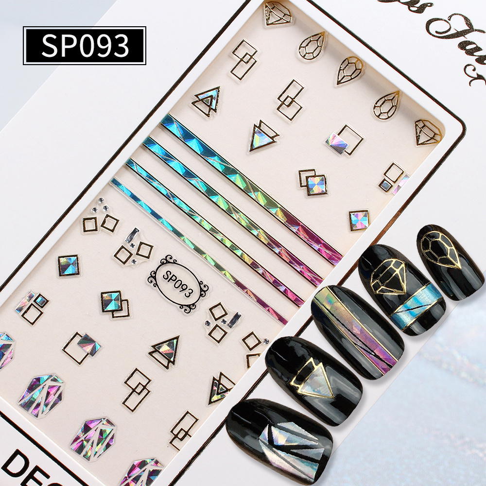 new Nails Art Stickers 3d Manicure Water Decals Transparent Flower Nail Decals nail stickers