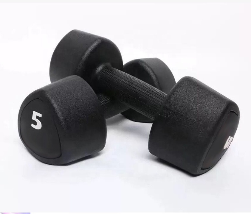 Eako sports factory price triangle head rubber dumbbells 1kg 10kg weights dumbbell