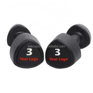 Eako sports factory price triangle head rubber dumbbells 1kg 10kg weights dumbbell