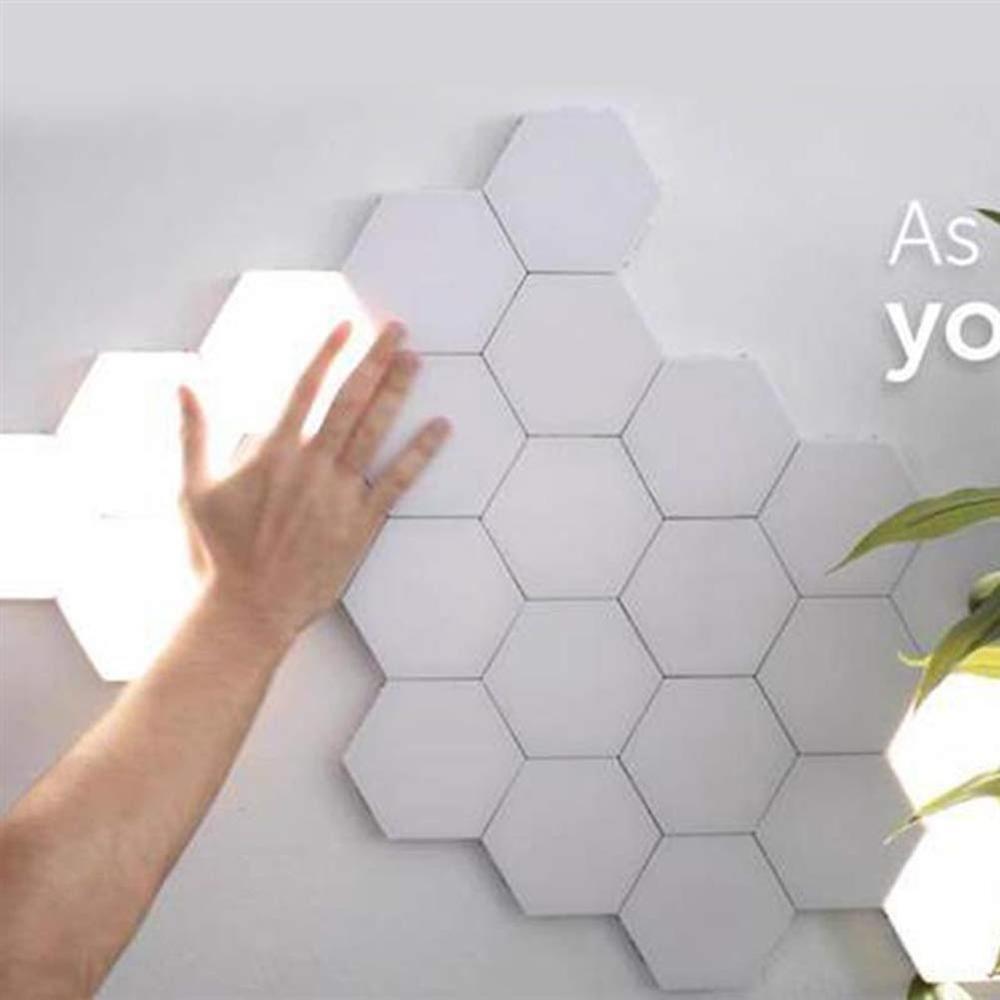 Modular Creative Smart Touch  Panel Removable Hexagonal Wall Lamp DIY Geometry Splicing Quantum  Night Light