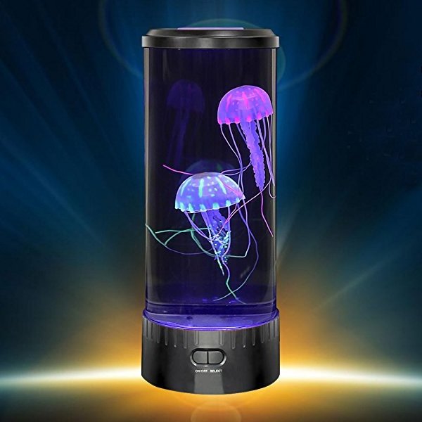 New design hot selling led aquarium night light mood jellyfish lamp