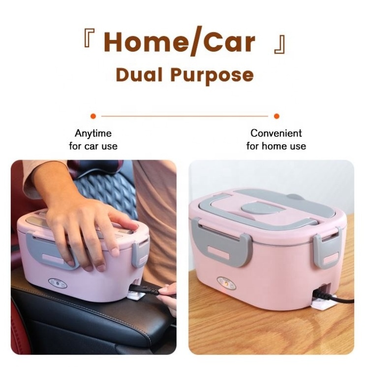 Hot Selling Food Heater Portable Bento Rice Cooker Office Home Electric Lunch Box With Stainless Steel