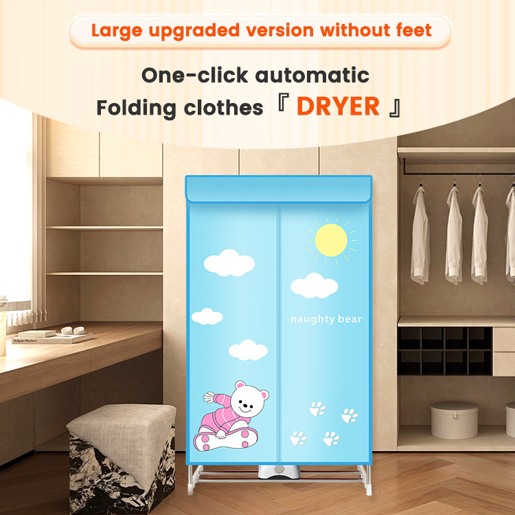 Clothes Dryer Portable Electric Mini, Steam Iron Clothes Dryer Hanger Machine uv ptc ,Heated Clothes Drying Rack for Apartments