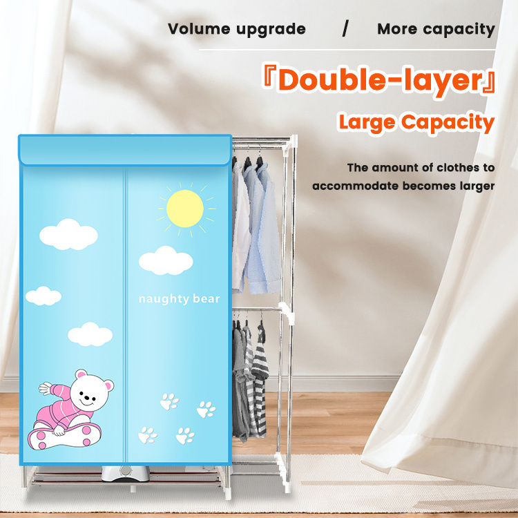 Clothes Dryer Portable Electric Mini, Steam Iron Clothes Dryer Hanger Machine uv ptc ,Heated Clothes Drying Rack for Apartments