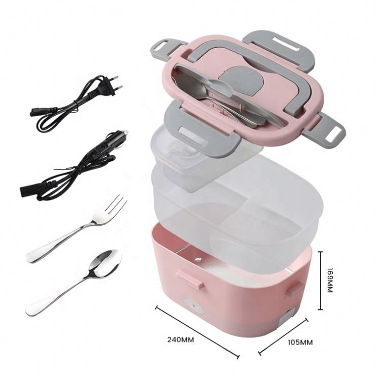 Hot Selling Food Heater Portable Bento Rice Cooker Office Home Electric Lunch Box With Stainless Steel