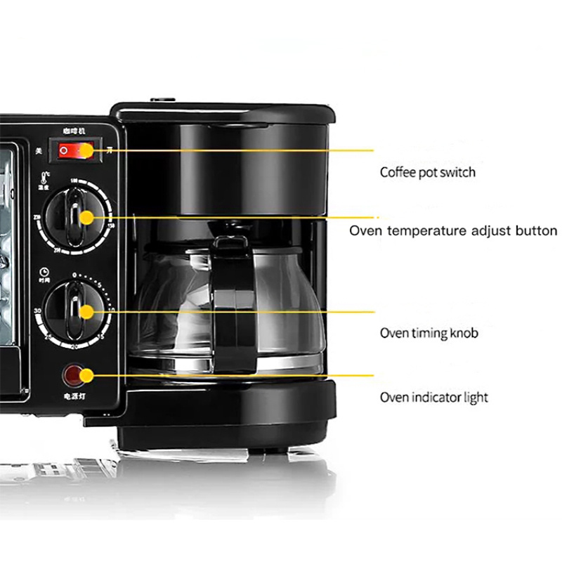 2021 New Brand Breakfast Sandwich Maker With Drip Coffee Automatic Multifunction Breakfast Maker 3 In 1