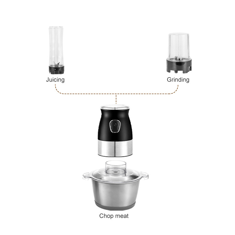 3 in 1 Multifunction Food Processor Mixer/Juicer/Grinding/Slicer Electric Meat Grinder Blenders