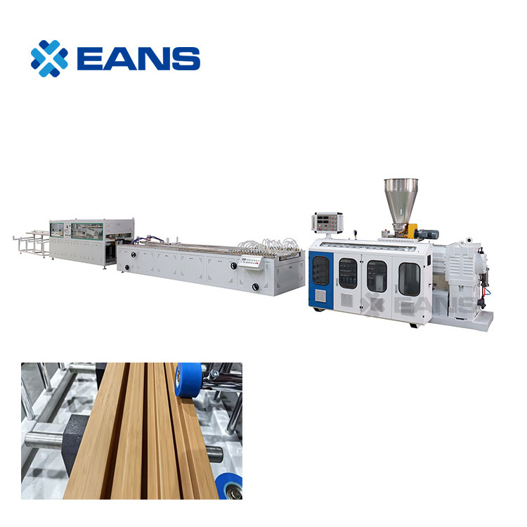 Plastic Wood Composited PVC WPC Decking Profile Louver Wall Cladding Extrusion Production Line