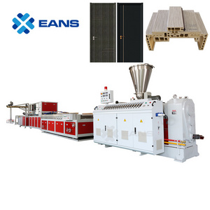 Plastic Wood PVC Fluted Panel Window Door Profiles Extrusion Line / WPC Door Making Machine