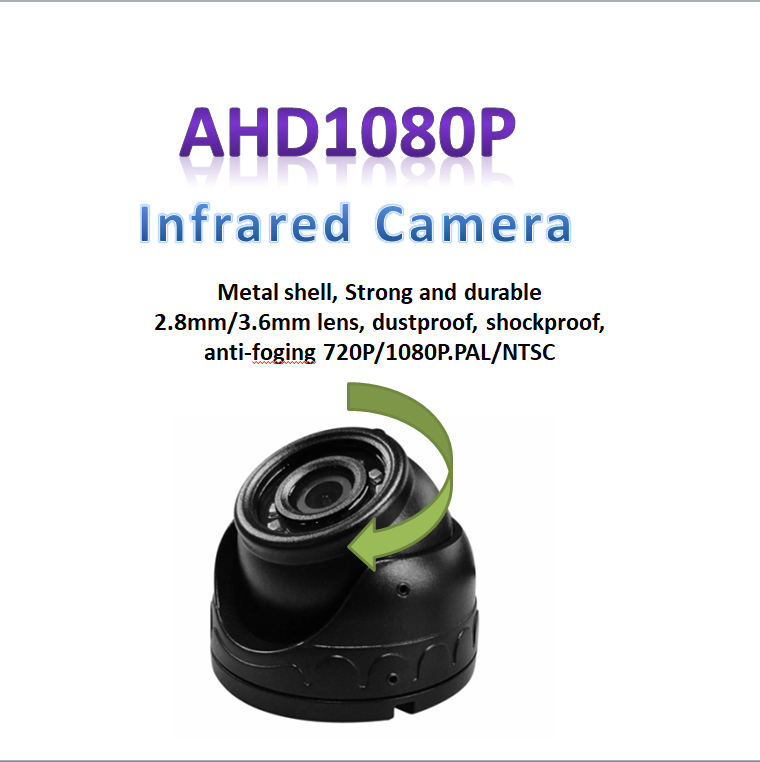 Vehicle Mounted Camera Full HD 1080P Night Vision DWDR 2.8mm lens Wide Angle Interior Dome Camera for Bus