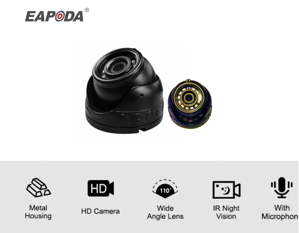 Vehicle Mounted Camera Full HD 1080P Night Vision DWDR 2.8mm lens Wide Angle Interior Dome Camera for Bus