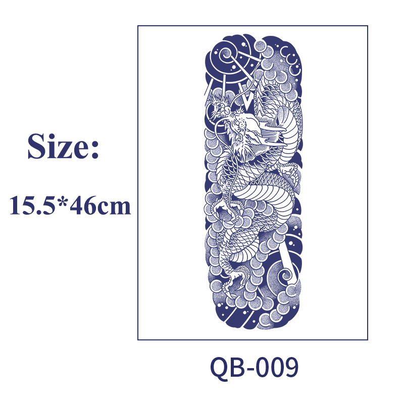 Semi-Permanent Juice Herbal Tattoo Stickers Full Arm Large Flower Arm Cherry Blossom Wave Flower Leg Waterproof Tattoo Stickers