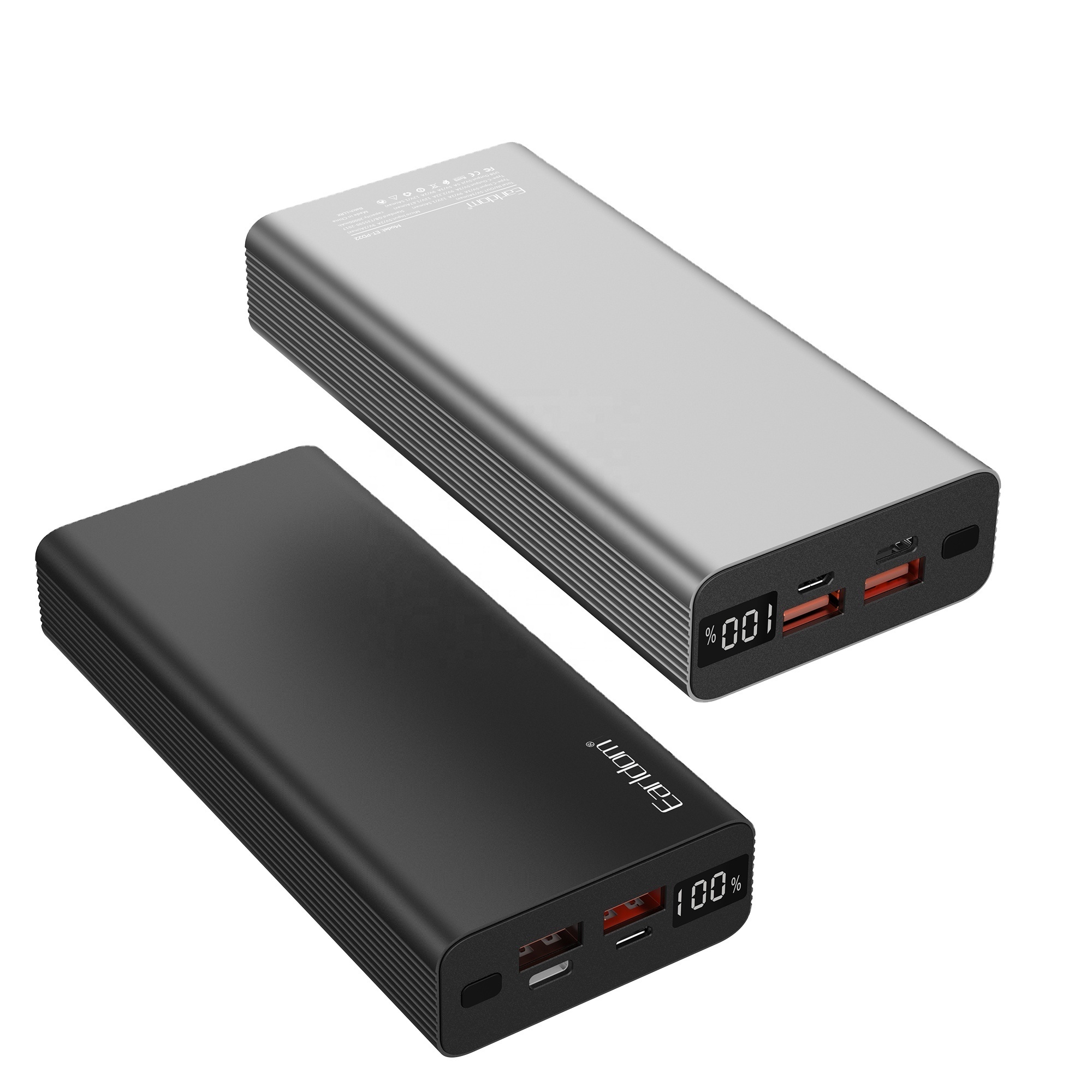 20000mAh Fast Charging PD3.0 QC3.0Power Bank, 2 Outputs USB C Battery Pack with Flashlight for iPhone 14 13 12