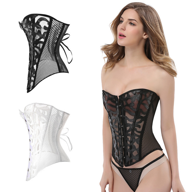 Corset Top Sexy Super Body Slimming Shaper Mesh Waist Trainer