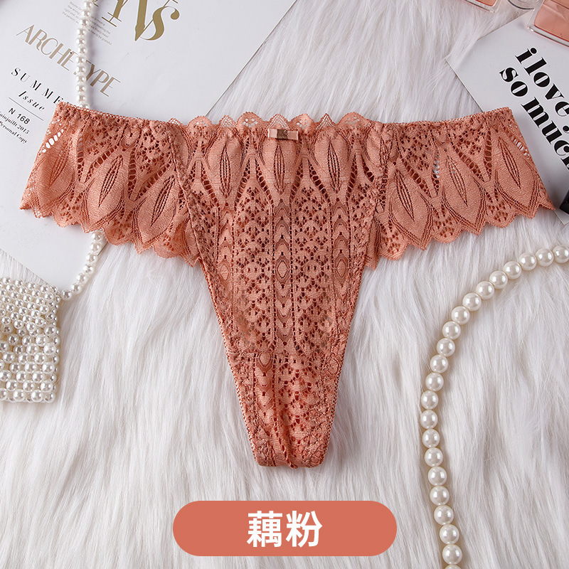 Elegant Women's Fashion Back Cross Sexy Mature Daily Wear Lace Thongs