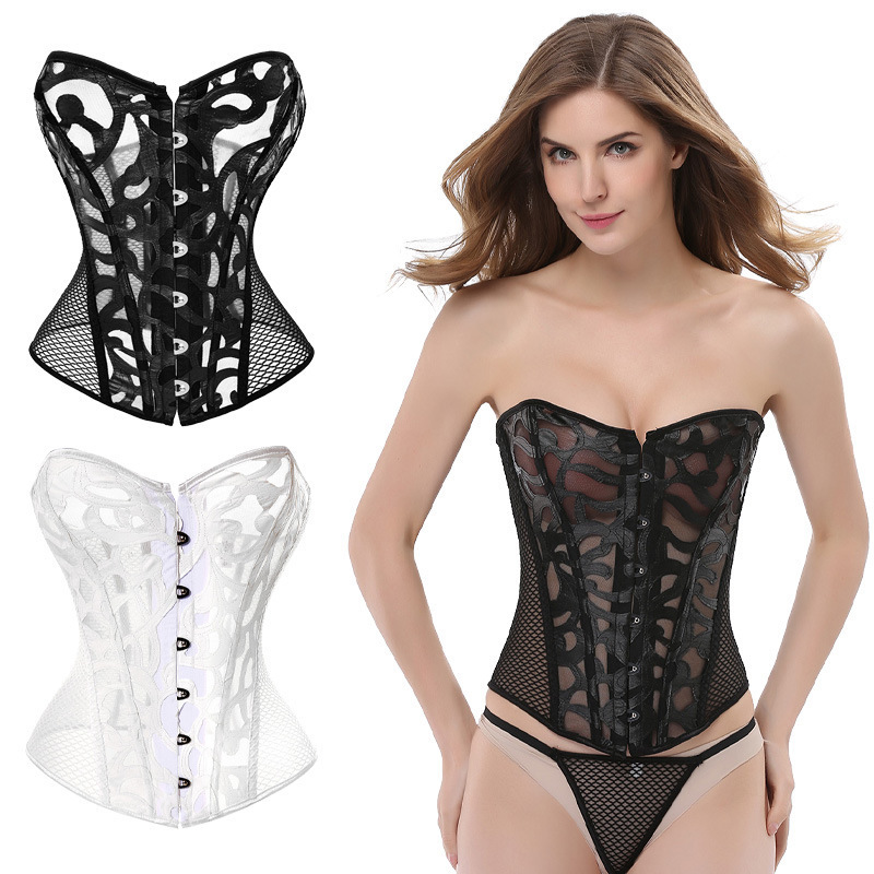 Corset Top Sexy Super Body Slimming Shaper Mesh Waist Trainer