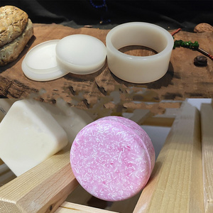 Soap Design Tools Plastic Round Solid Shampoo Press Bar Mold 2.5inch 6.35cm Diameter Max Volume 95g Bath Bomb Mold