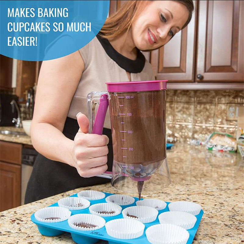 Early Riser 900 ml batter flour paste dispenser for cupcake biscuit cake muffin measuring cup dispenser