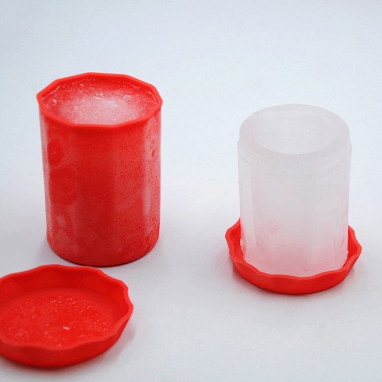 Silicone Ice Glass Mold 6 Oz (180ml) Food Grade Ice Cup Shape Freeze Tray Maker - 2 Packs Big Ice Mug Mouldings