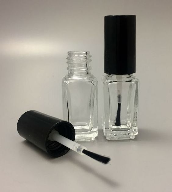 Customized special shape 11ml nail polish bottle UV gel glass empty nail polish bottle with brush