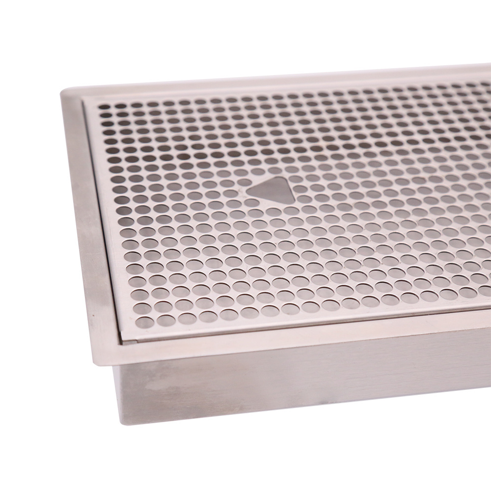 Built-in Stainless Steel Beer Drip Tray with Rinser