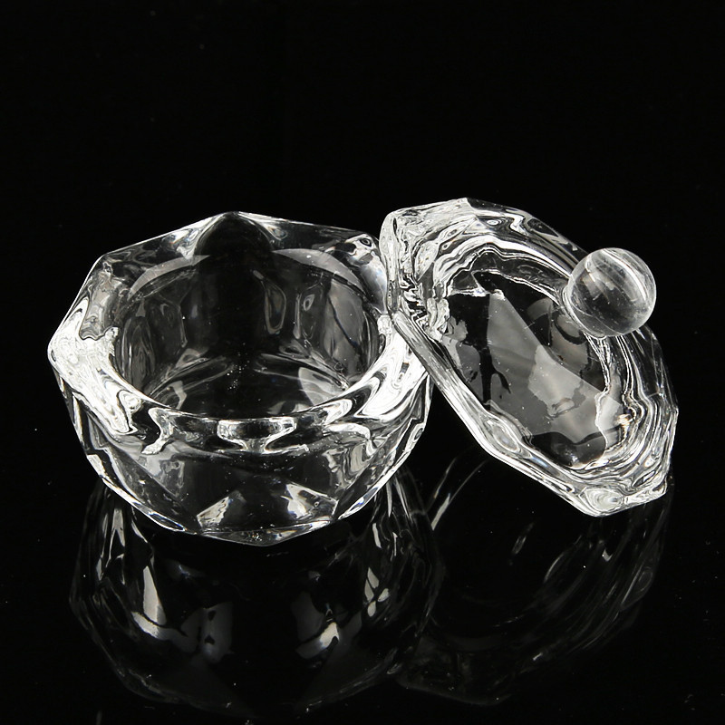 Glass Dappen Dish Nail Gel Glass Crystal Container Cup For Acrylic Liquid