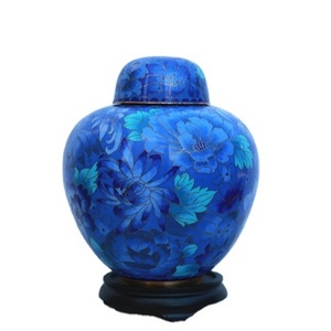 P099 Midnight garden cloisonne craft funeral urn