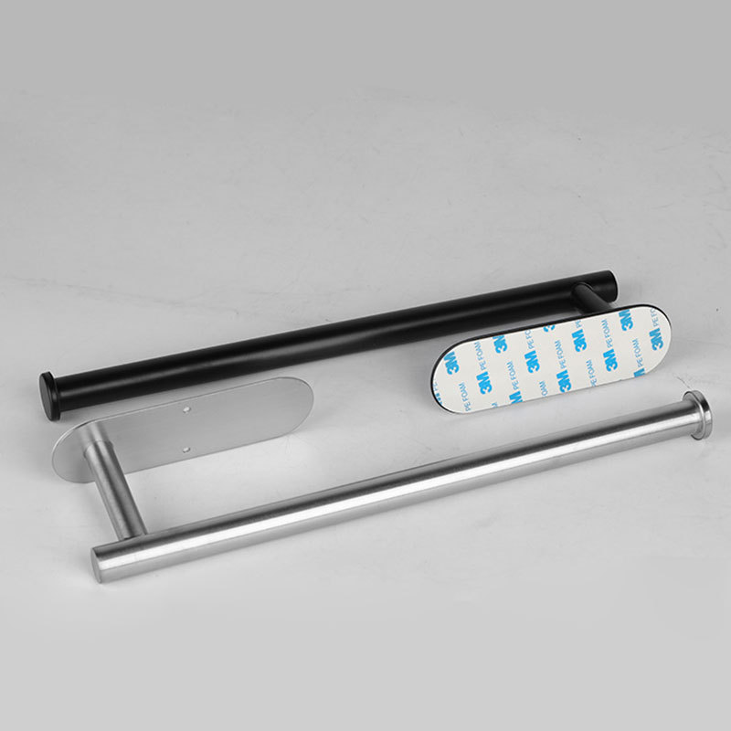 Stainless steel self adhesive kitchen under cabinet paper roll holder wall mounted bathroom toilet paper towel holder