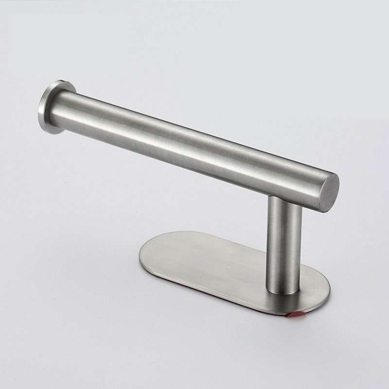 Stainless steel self adhesive kitchen under cabinet paper roll holder wall mounted bathroom toilet paper towel holder