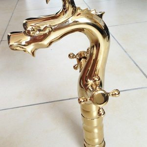 Gold Plated Fancy Taps Dragon Faucet