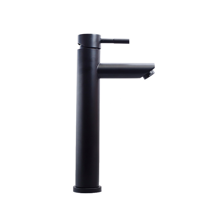 Factory Direct Sales Tall Size Single Handle Basin Taps Sanitaryware Gold Rose Gold Black Bathroom Sink Faucet