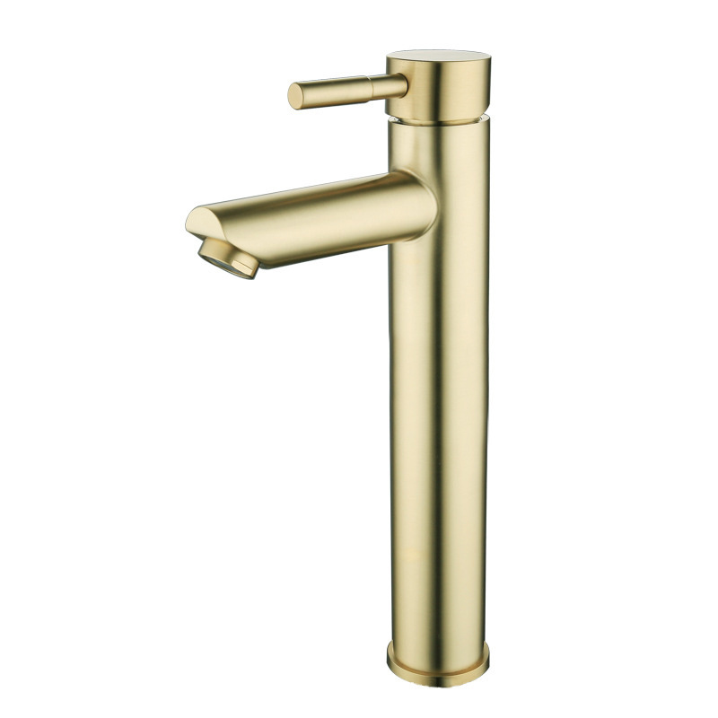 Factory Direct Sales Tall Size Single Handle Basin Taps Sanitaryware Gold Rose Gold Black Bathroom Sink Faucet