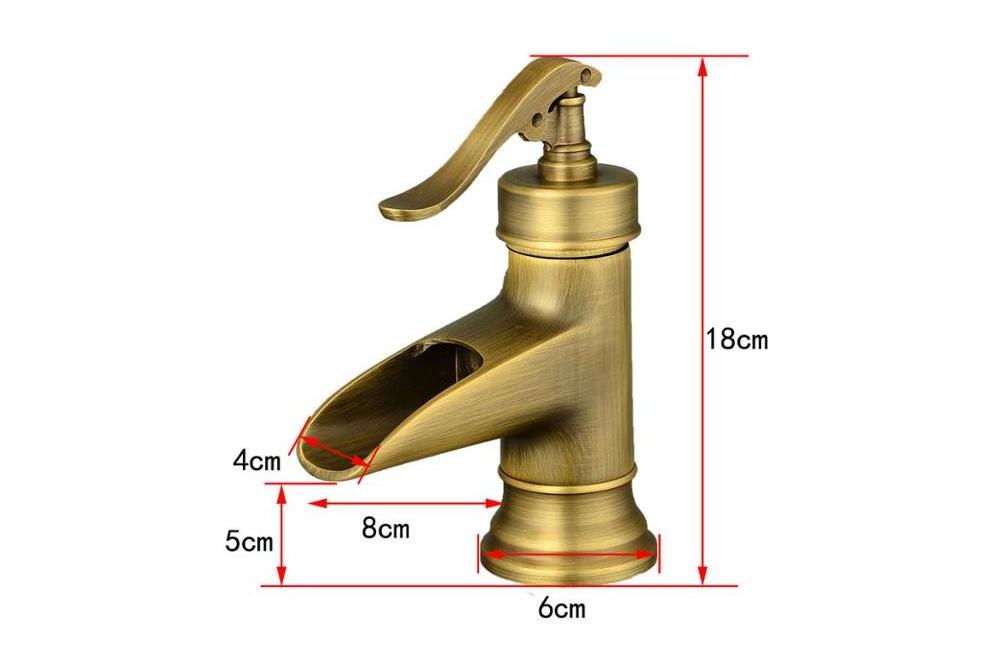 Classic Design Wash Basin Tap Golden Color Oil Bronze Basin Mixer Brushed Bathroom Antique Faucet