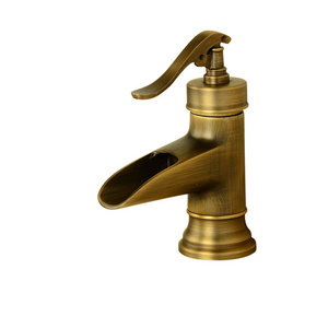 Classic Design Wash Basin Tap Golden Color Oil Bronze Basin Mixer Brushed Bathroom Antique Faucet