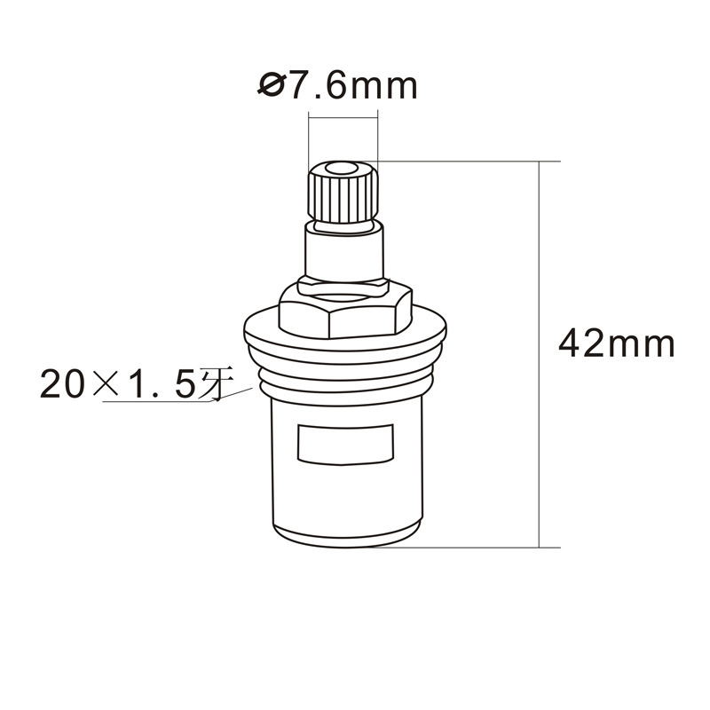 Brass Ceramic Disc Valve Cartridge For Faucet Basin Taps