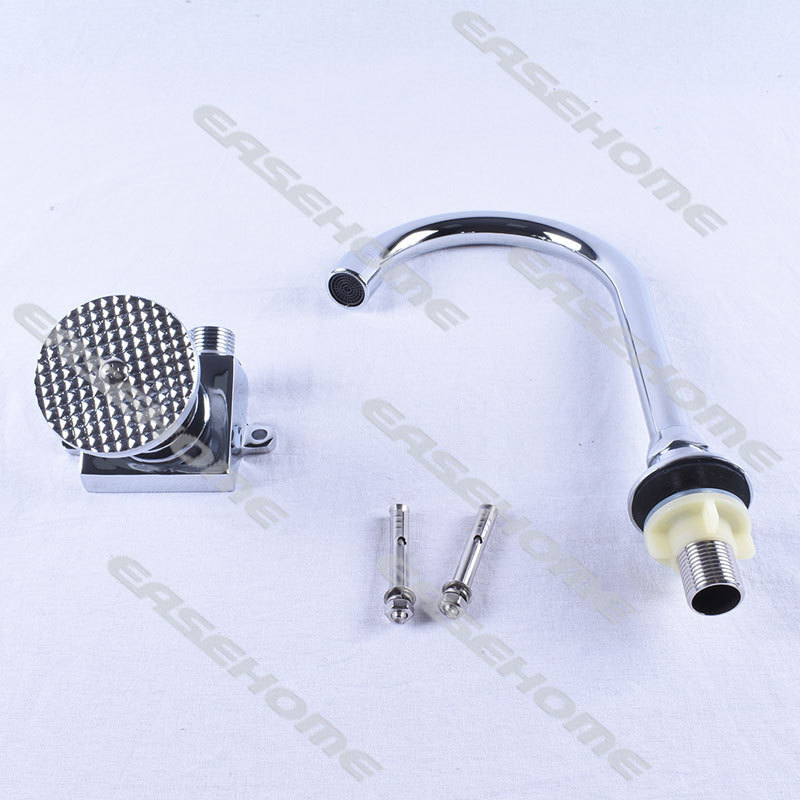 Hospital Faucets Foot Valve Faucet Pedal Tap Cold Water Foot Operated Hand Wash Sink Faucet