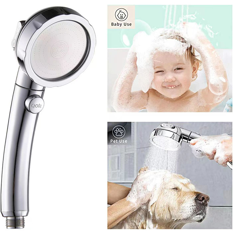 Modern Design New Release RV Faucet Hose Removable Pressure Switch Shower Head Bathroom ABS Plastic Rainfall Rain Shower Head