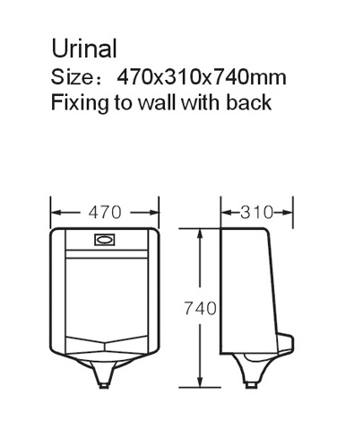 Wall Mount Men's Urinal For Sale