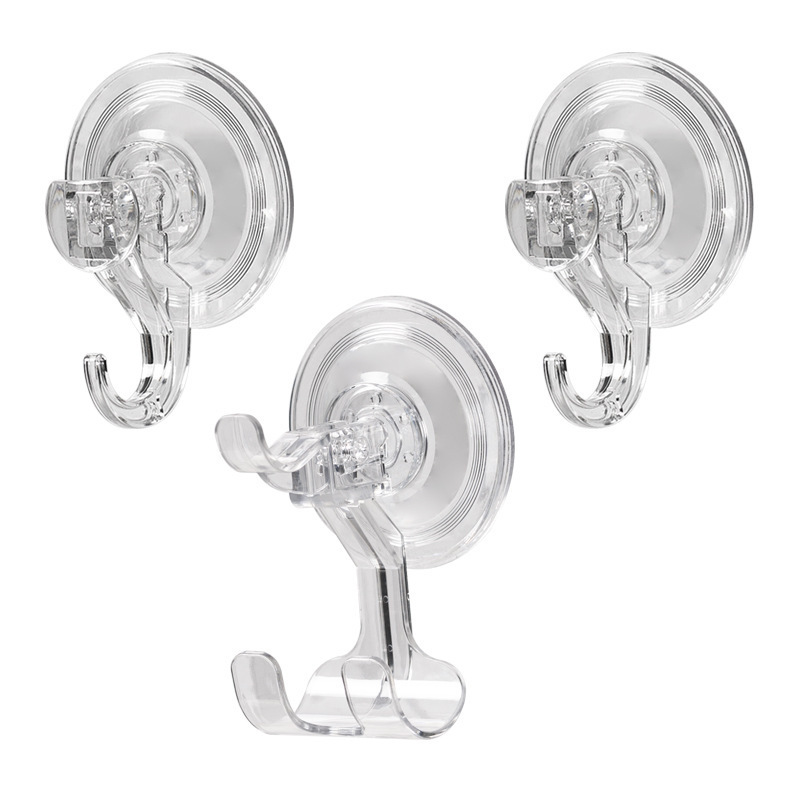 Kitchen bathroom shower wall mount plastic powerful vacuum  towel suction cup hanger holder hooks