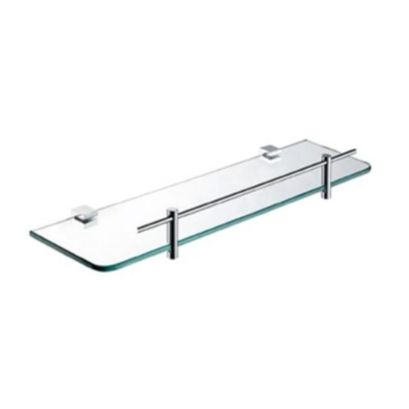 Glass shelf wall mounted single tier for bathroom shower bath single glass shelf