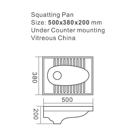 Economic Squatting Toilet Pan