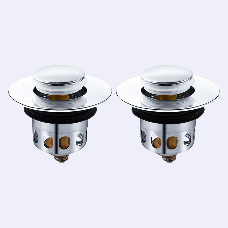 New sinking bathroom Kitchen washbasin sink sewer Stainless steel basin pop-up sink plug drain filter drain pipe