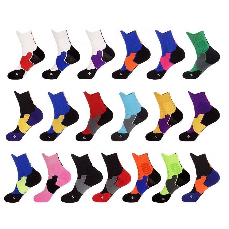 wholesale custom oem made design logo men hiking hockey gym athletic running cycling sports basketball socks