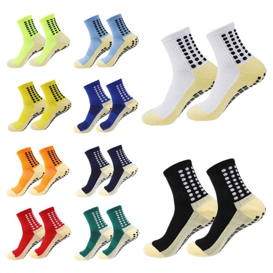 silicone anti-slip gym trampoline running cycling men yoga sports anti slip grip sock soccer socks custom wholesale football