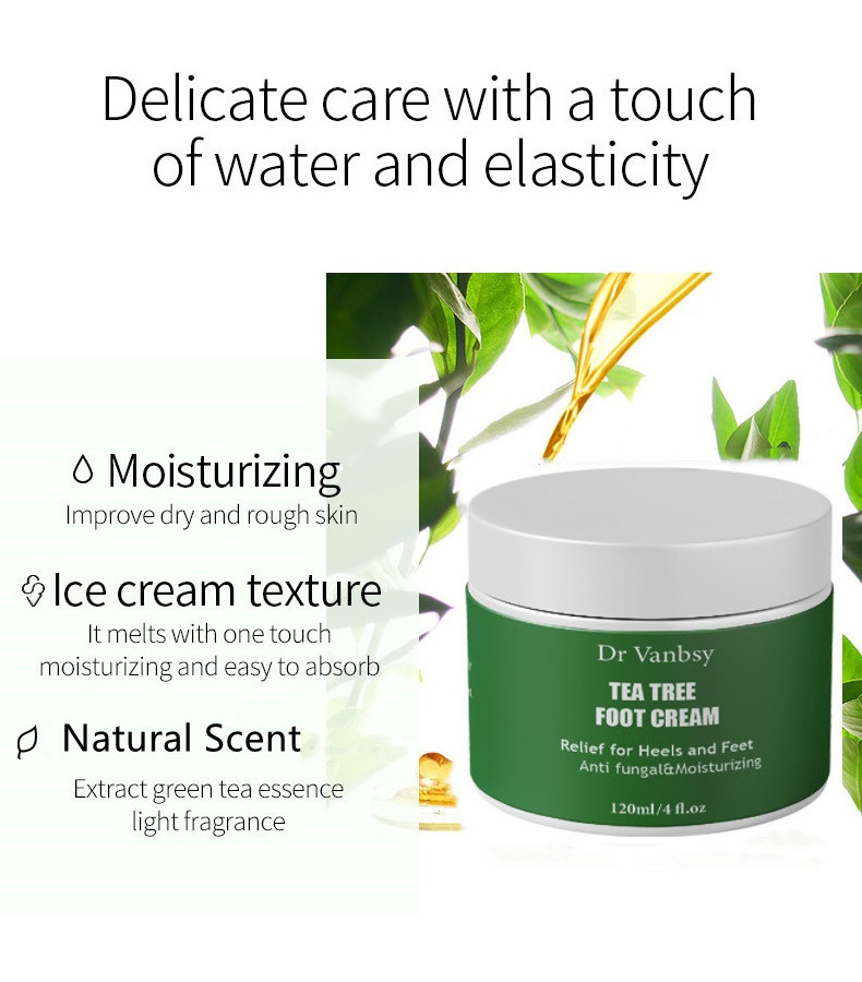 Tea Tree Foot Cream Hydrates, Softens & Conditions Dry Cracked Feet, Heel and Calluses,- Helps Soothe Irritated Skin