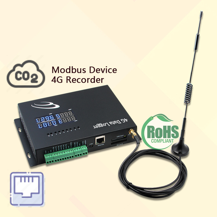 Outdoor Wireless Automatic Industrial Agricultural  Software Data Logger  Multipoint Modbus 4G and Ethernet Data Logger